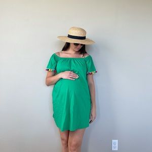 ASOS maternity sleeveless green dress